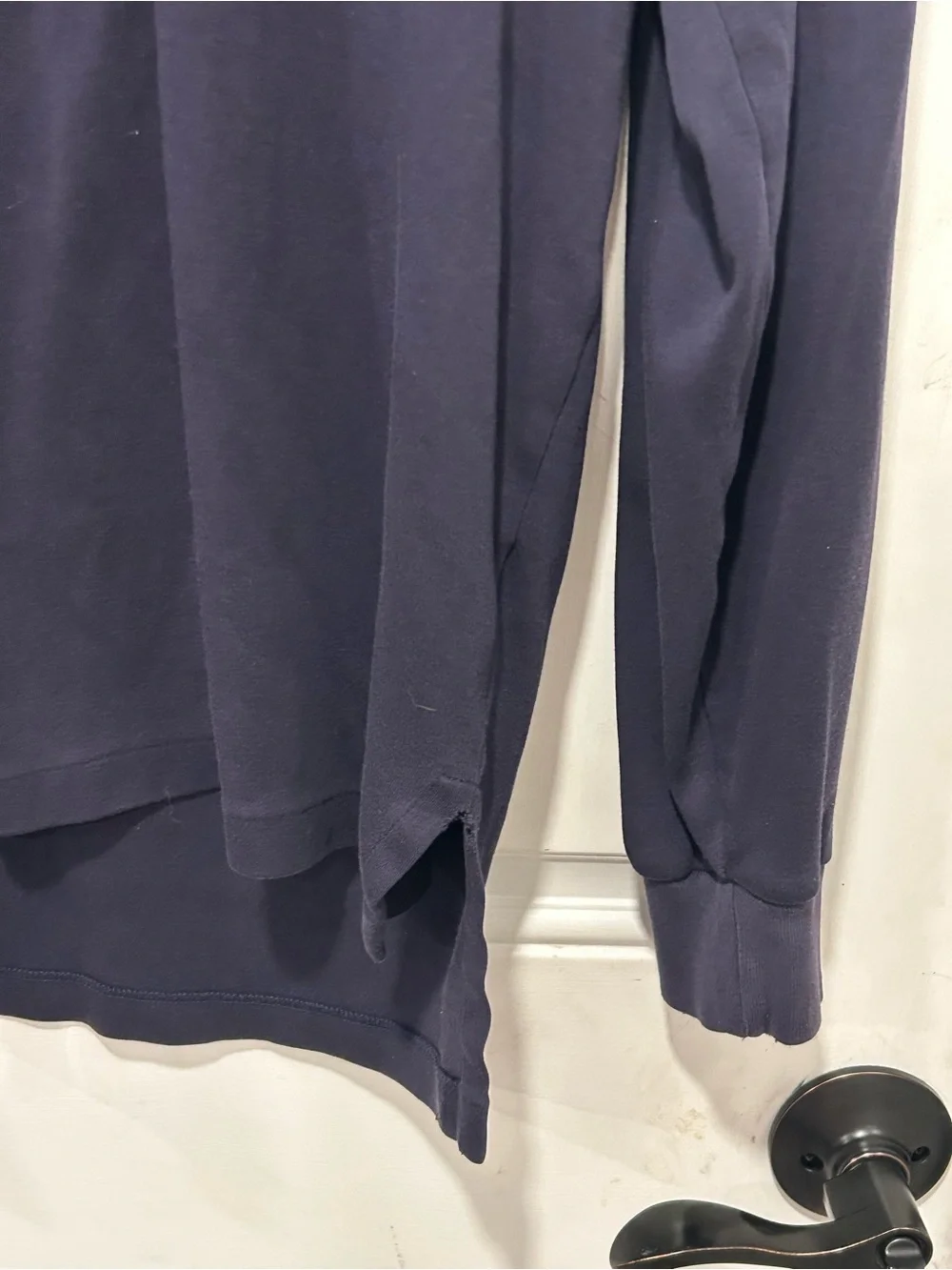 Polo Ralph Lauren Cotton Classic Solid Long Sleeve Polo Shirt Navy Blue Men's L